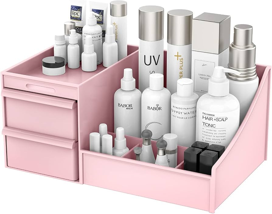 Makeup Desk Cosmetic Storage Box Organizer with Drawers for Dressing Table, Vanity Countertop, Ba... | Amazon (CA)