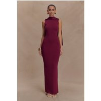 Darby Knit Scarf Maxi Dress - Merlot I MESHKI I Size L | MESHKI US