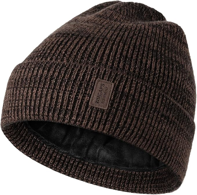Wmcaps Winter Beanie for Men Women, Fleece Lined Beanie Soft Warm Knit Hat Ski Stocking Cuffed Ca... | Amazon (US)