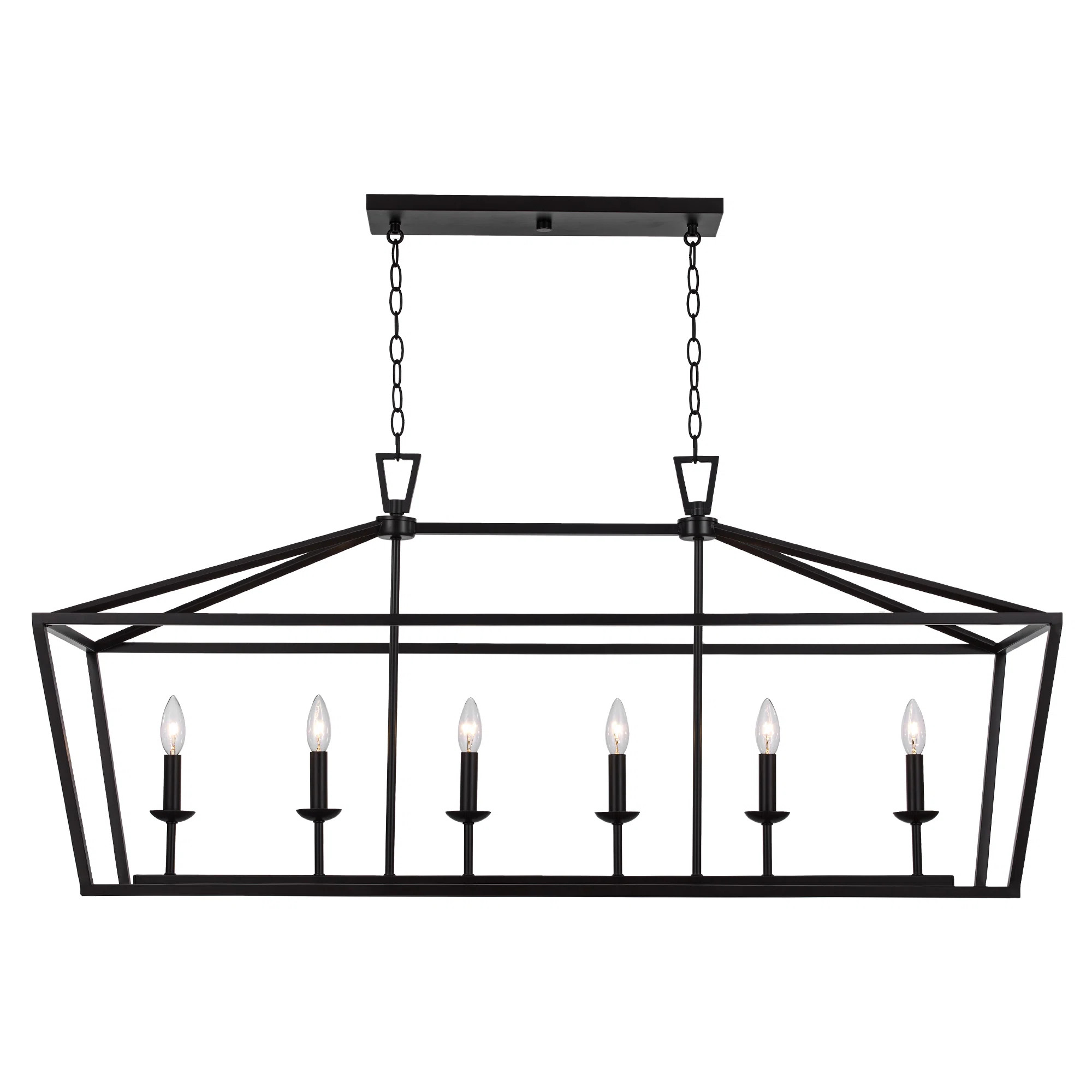 Neuhaus 6 - Light Dimmable Kitchen Island Geometric Chandelier | Wayfair North America
