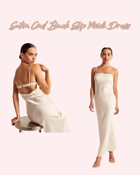 Calling all brides: this white satin cowl back slip midi dress is perfect for your bridal wardrobe! You could wear this for your rehearsal dinner, welcome party, bridal shower or engagement shoot 🤍

#LTKwedding #LTKSeasonal #LTKsalealert