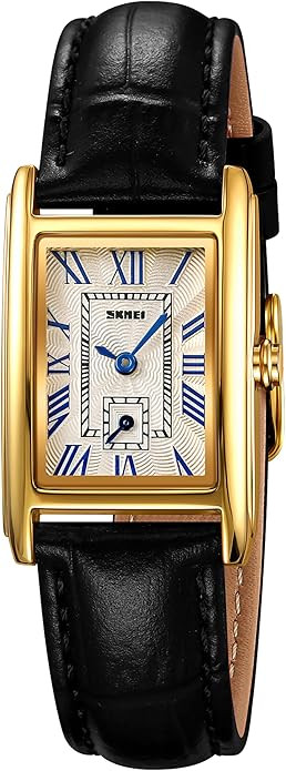 FANMIS Vintage Women's Rectangle Wristwatch Classic Ladies Analog Quartz Watch Ultra-Thin Ladies ... | Amazon (US)
