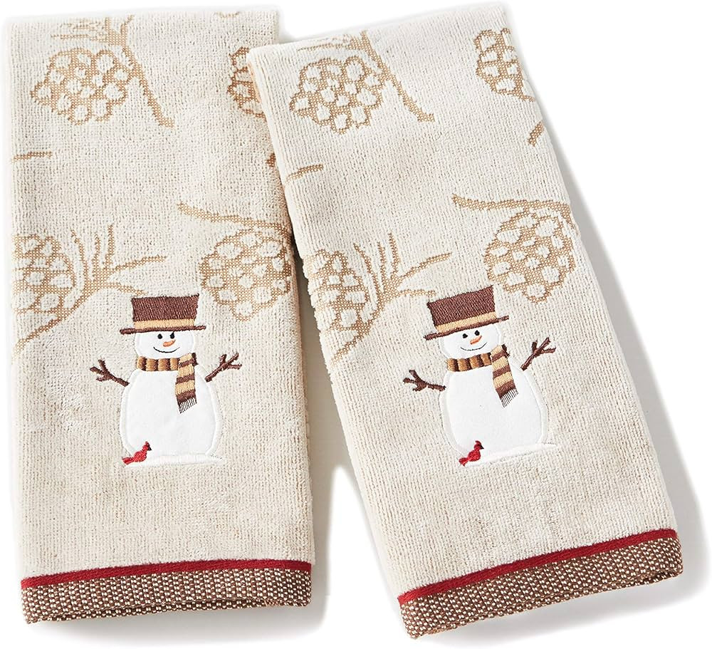 SKL Home Woodcut Snowman Hand Towel | Amazon (US)