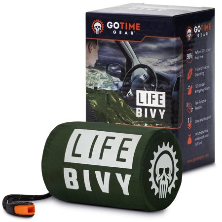 Life Bivy Emergency Sleeping Bag Thermal Bivvy - Use as Emergency Bivy Bag, Survival Sleeping Bag, M | Walmart (US)