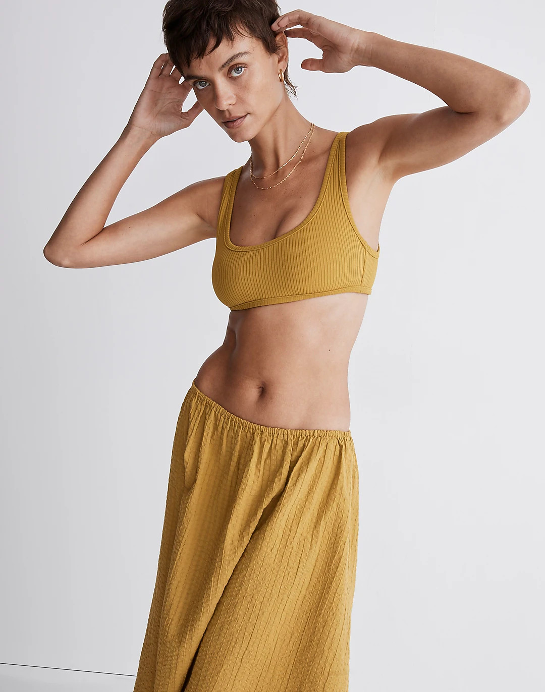 Madewell Second Wave Ribbed Pullover Bikini Top | Madewell