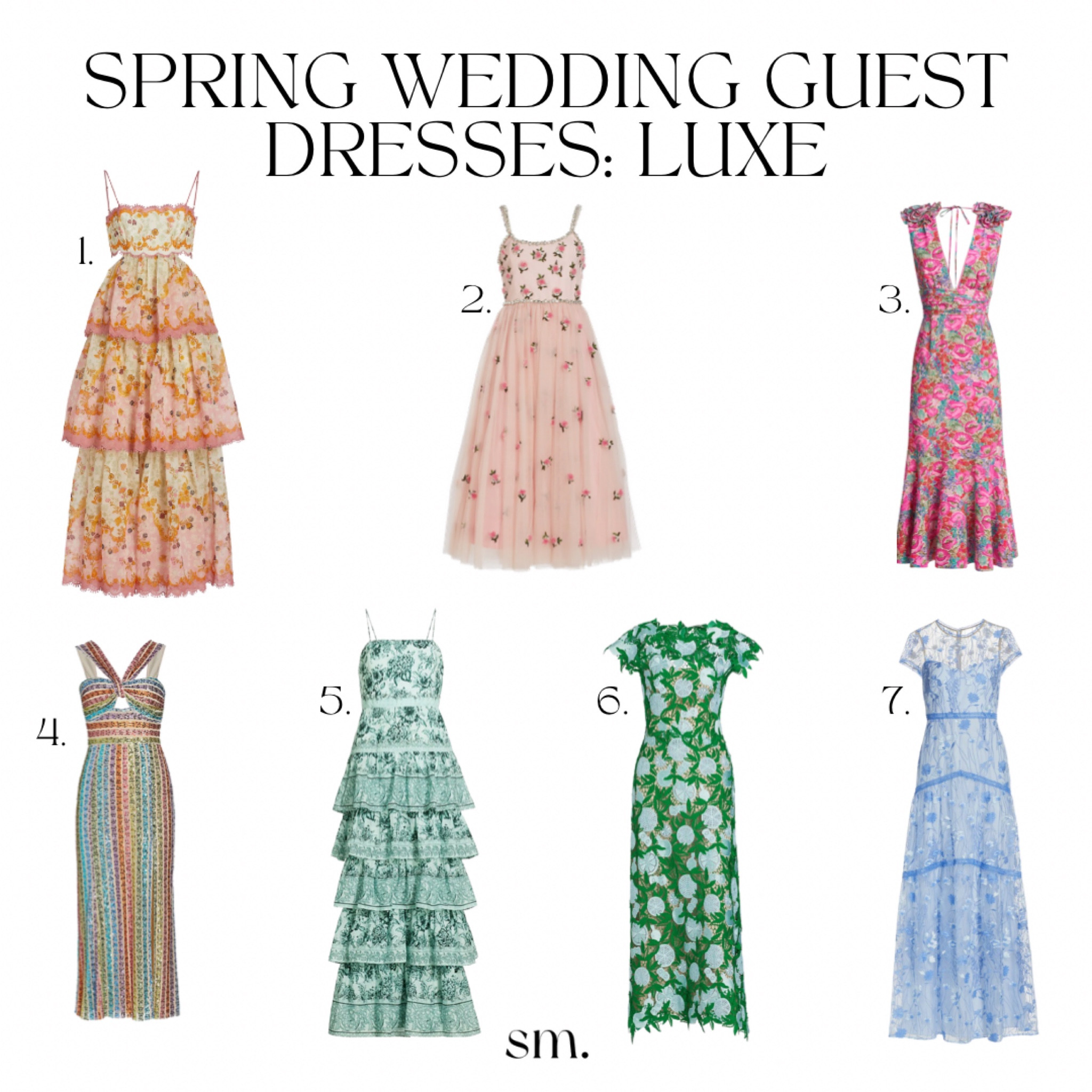 Luxe Wedding Spring Wedding Guest Dresses

Zimmermann Laurel Tiered Open-Back Maxi Dress
Alice + Olivia teal Valencia Floral Cotton Maxi Dress
Amur pink Sorena Deep V-Neck Floral Midi-Dress
Lela Rose green and blue Guipure Lace Fit-&-Flare Dress
ML Monique Lhuillier blue Floral Embroidered Mesh Gown
Saylor Eli sequin Column Dress 


#LTKSeasonal #LTKwedding #LTKstyletip