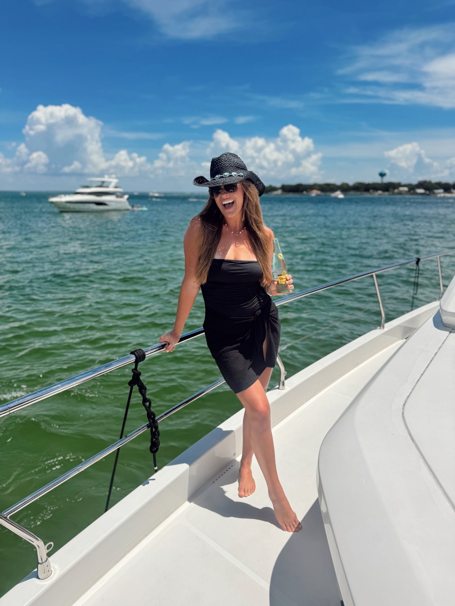 Strapless swimsuit is so flattering! Very cheeky so I stayed in this skirt the whole time unless I was in water lol wearing medium  