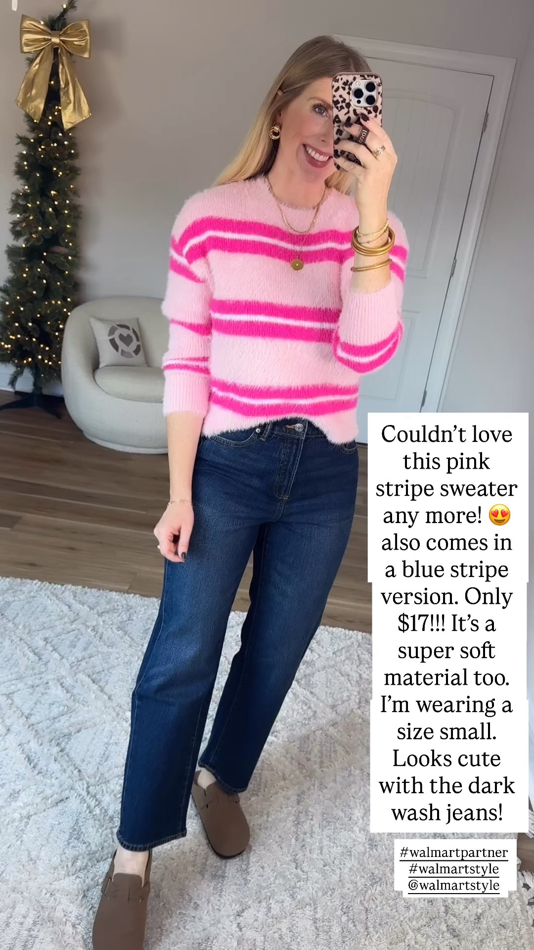Weekend Walmart Wins Try-On
Pink stripe sweater- small
Ankle length jeans- 2, go with smaller size 

#walmartpartner #walmartstyle @walmartstyle

#LTKWorkwear #LTKFindsUnder50 #LTKStyleTip