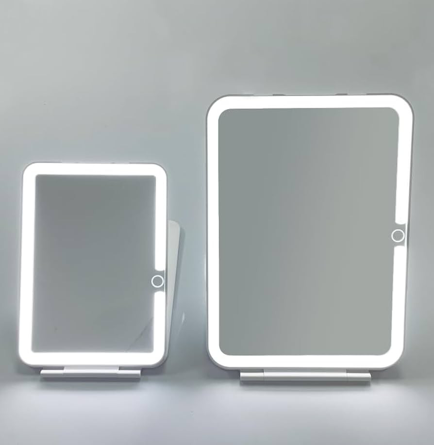 Small Lighted Travel Mirror + Large Travel Mirror with Lights | Amazon (US)