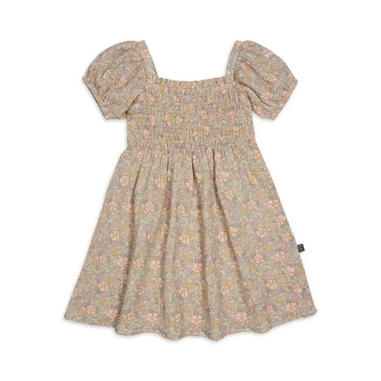Modern Moments by Gerber Toddler Girl Puff Sleeve Dress, Sizes 12M-5T - Walmart.com | Walmart (US)