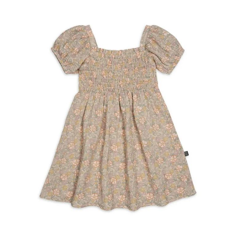 Modern Moments by Gerber Baby and Toddler Girl Puff Sleeve Dress, Sizes 12M-5T - Walmart.com | Walmart (US)