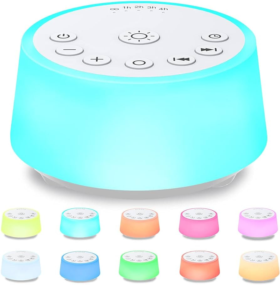 Color Noise Sound Machines with 10 Colors Night Light 25 Soothing Sounds and Sleep White Noise Ma... | Amazon (US)