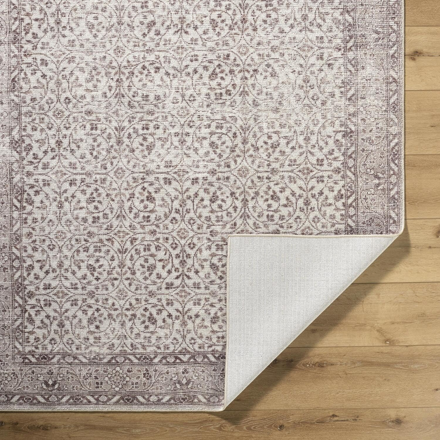 Livabliss x Our PNW Home Spokane Vintage Border Area Rug, 2'7" x 10', Cream/Medium Brown | Amazon (US)