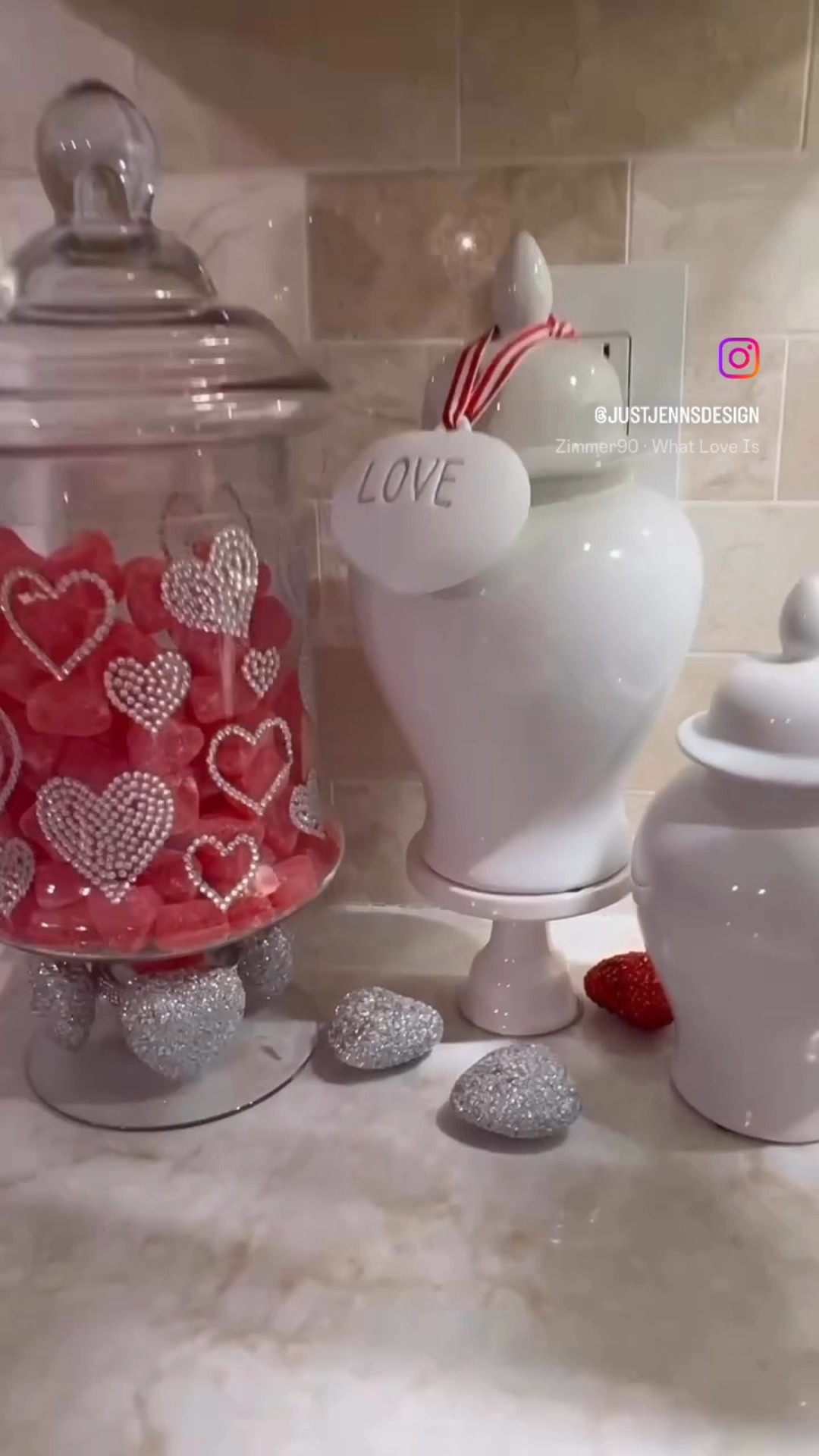 All the heart eyes for Valentine’s Day 💘
This sweet setup is giving love, sparkle, and a little extra fun. From the heart-filled glass jar to the festive accessories, this is such an easy way to add Valentine charm to your kitchen, bar cart, or party table. Perfect for gifting, decorating, or just spreading a little love at home 💝

#LTKSeasonal #LTKValentines #LTKHome #LTKDecor #ValentinesDecor #HeartDecor #FestiveFinds #HomeInspo #HolidayDecor #ShopMyLook #LoveDetails #PinkDecor #StyledSpaces #EasyDecor #JustJennsDesign

#LTKHome #LTKSeasonal #LTKValentine
