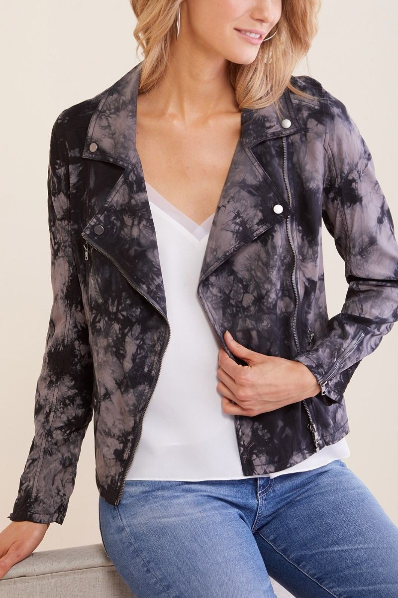 Tie Dye Amber Moto Jacket | Evereve