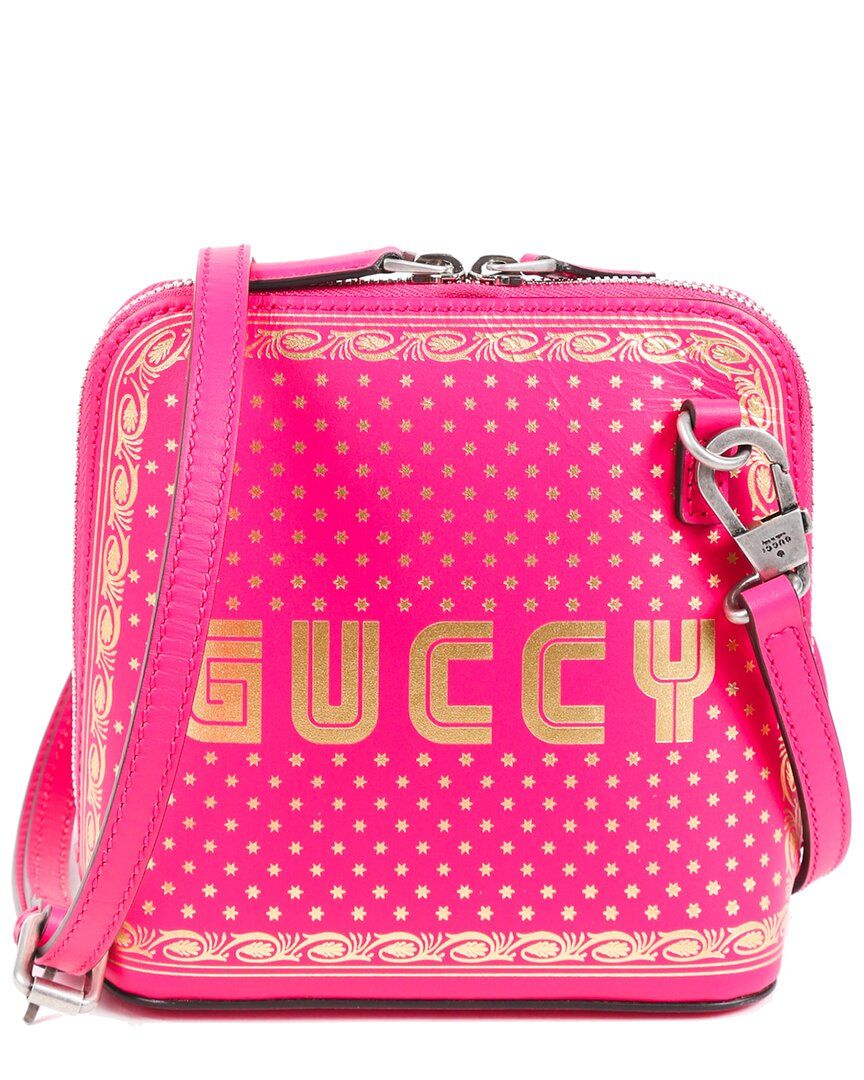 Gucci Pink Leather Mini Guccy Crossbody | Gilt