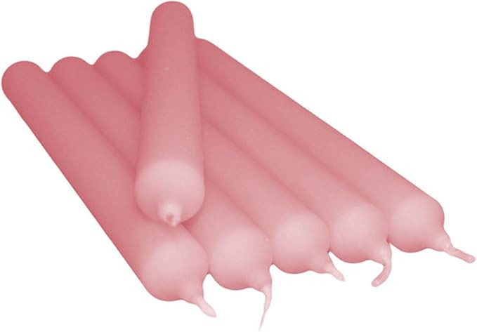 Candles - Set of 6 Pink Bistro Style Dinner Candles | Amazon (UK)