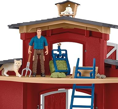 Schleich Farm World, Farm Animal Toys and Sets for Kids, Red Barn Playset with Farm Animal Figuri... | Amazon (US)