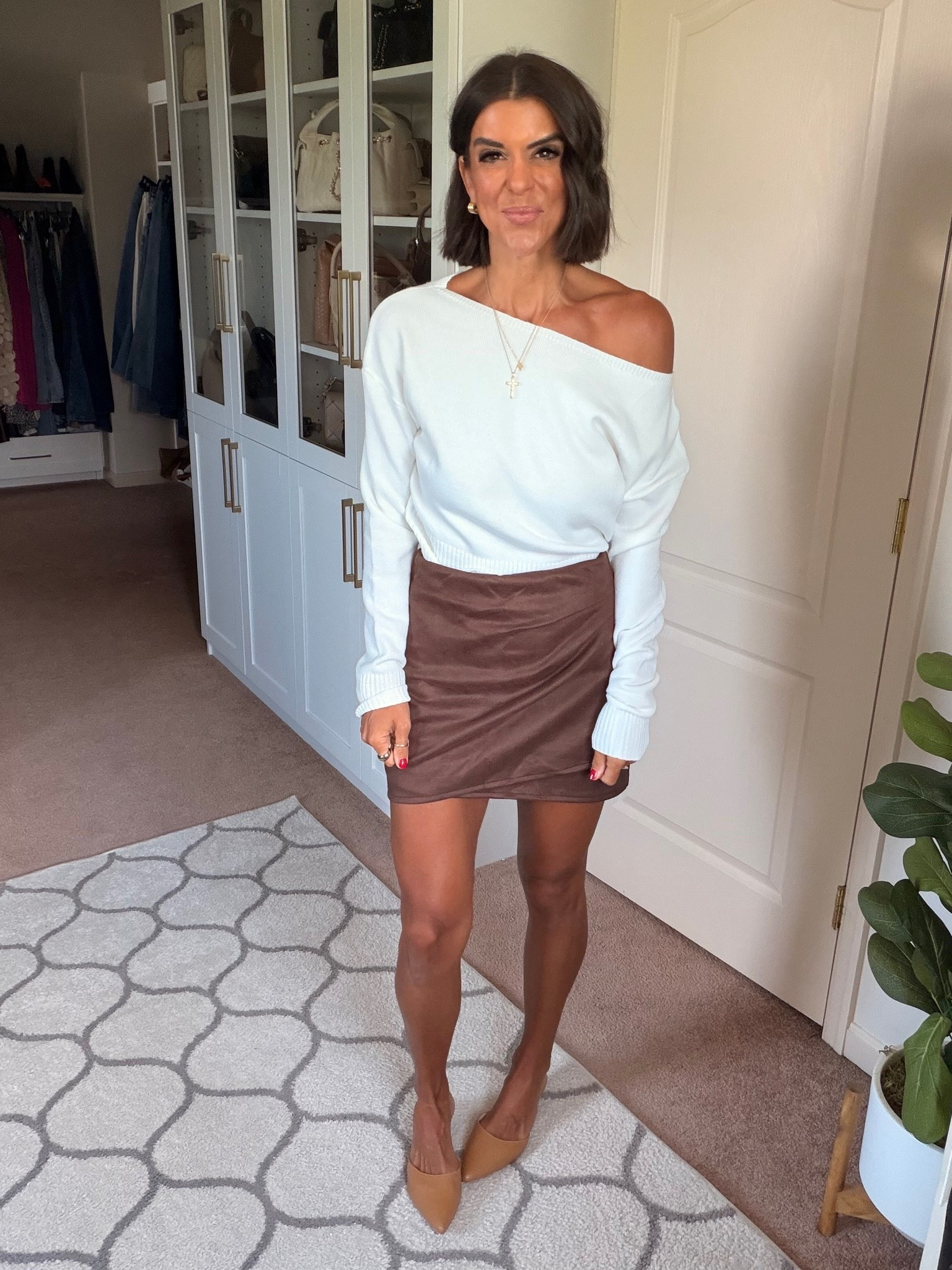 Size small in sweater and skirt

#LTKdayinmylife #LTKgrwm #LTKmomlife