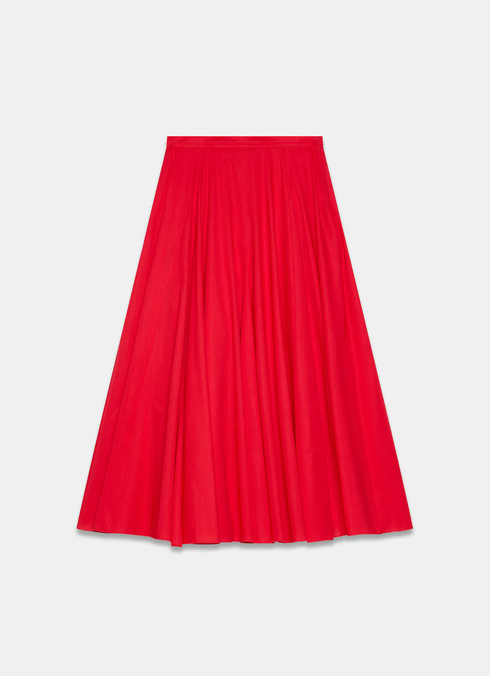 White Cotton Full Midi Skirt | Mint Velvet