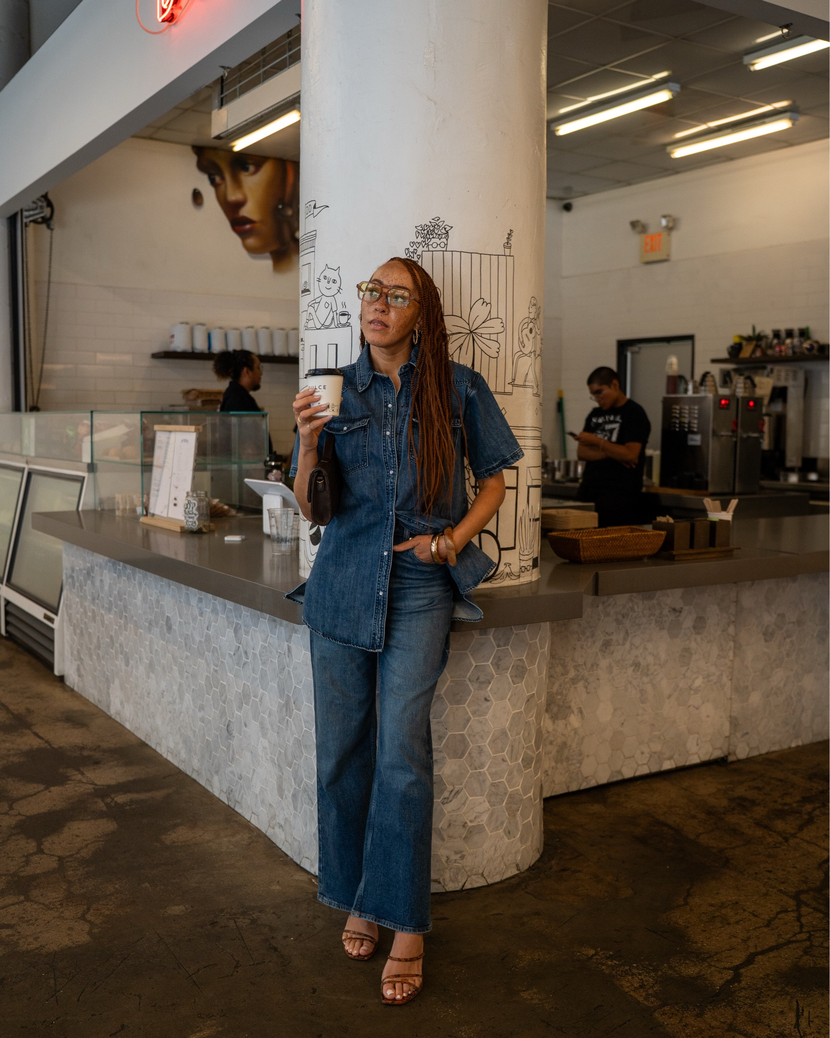Chambray and denim, an easy combo that always works, perfect for casual days and simple, polished outfits.

chambray shirt, denim outfit, 40+ style, casual outfits, denim on denim, denim outfits 

 #LTKOver40 #LTKSaleAlert #LTKFindsUnder100
