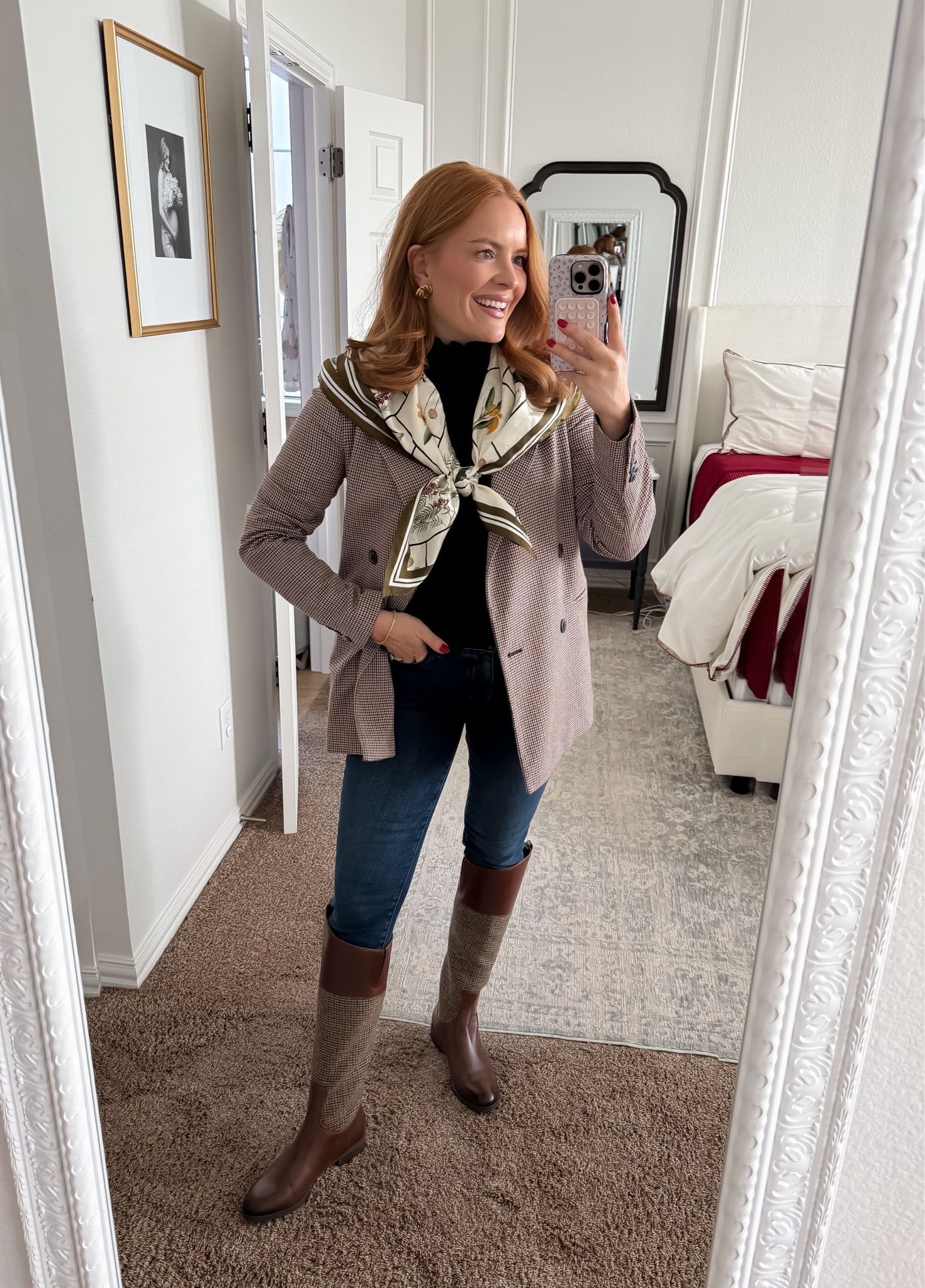 Polished casual skinny jeans outfit styled with a tailored blazer and riding boots. This classic outfit formula works well for casual workdays, meetings, or everyday wear when you want a smart but relaxed look.

If you’re searching for modern riding boots outfits, blazer outfits with skinny jeans, or casual work outfits for women, this is a timeless option.

#LTKWorkwear #LTKootd #LTKmomlife