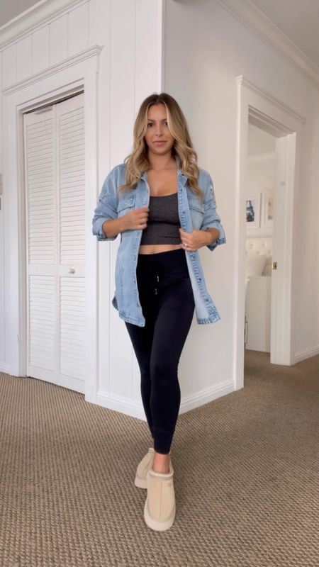 Aerie outfit on sale!  Cozy casual fall outfit with some of my favorites from Aerie!

Denim shacket- small
Leggings- small short
Cropped tank bra- medium

Petite, jeans, denim jacket, aerie sale, fall outfits, loungewear

#LTKSale #LTKSeasonal #LTKstyletip