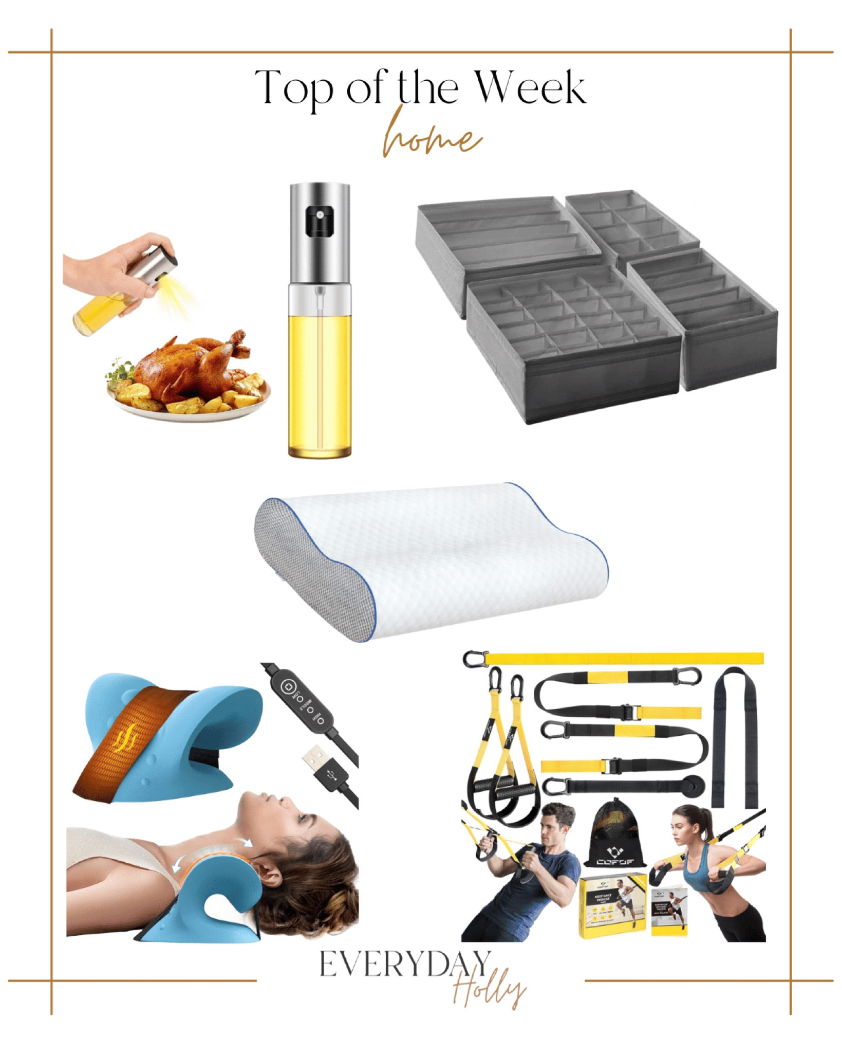 Weekly Top Selling Home Items 

kitchen essentials | olive oil sprayer | organizers | closet organization | workout equipment | neck pillow 

#LTKhome #LTKfit #LTKunder50