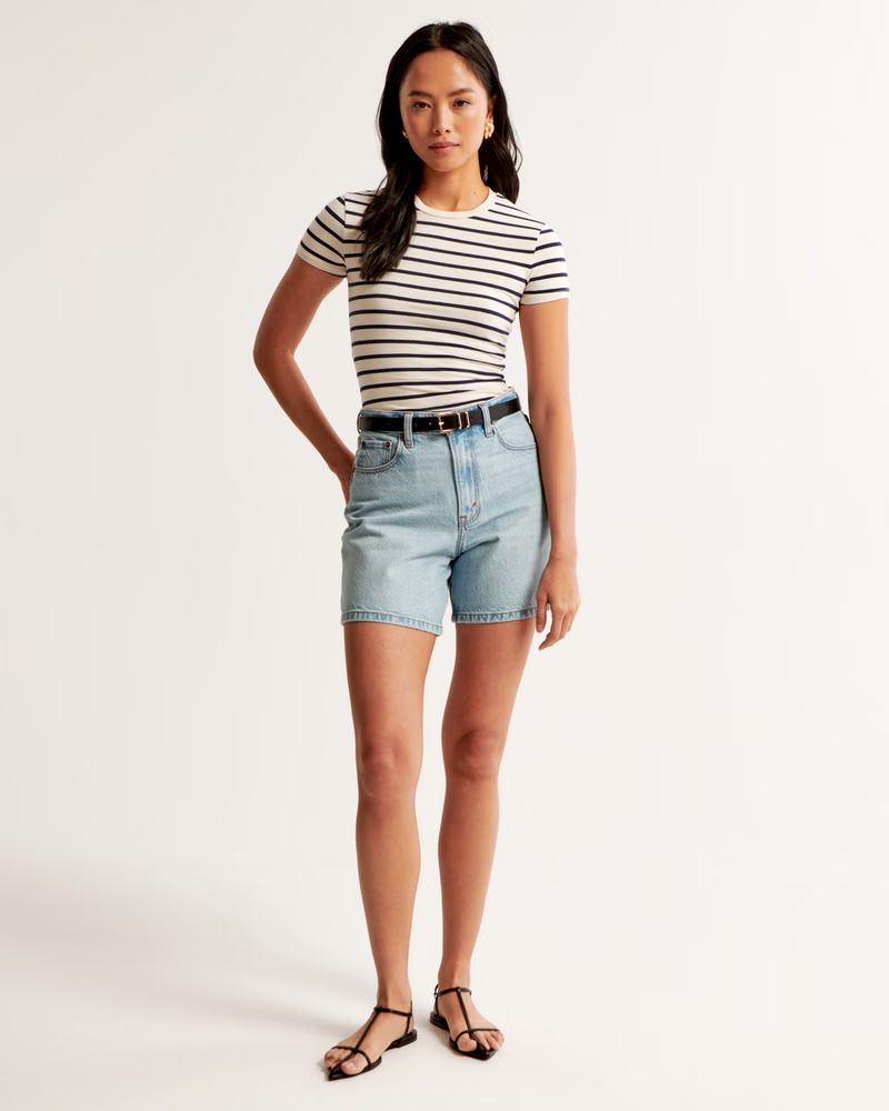 Women's Essential Tuckable Baby Tee | Women's Tops | Abercrombie.com | Abercrombie & Fitch (US)