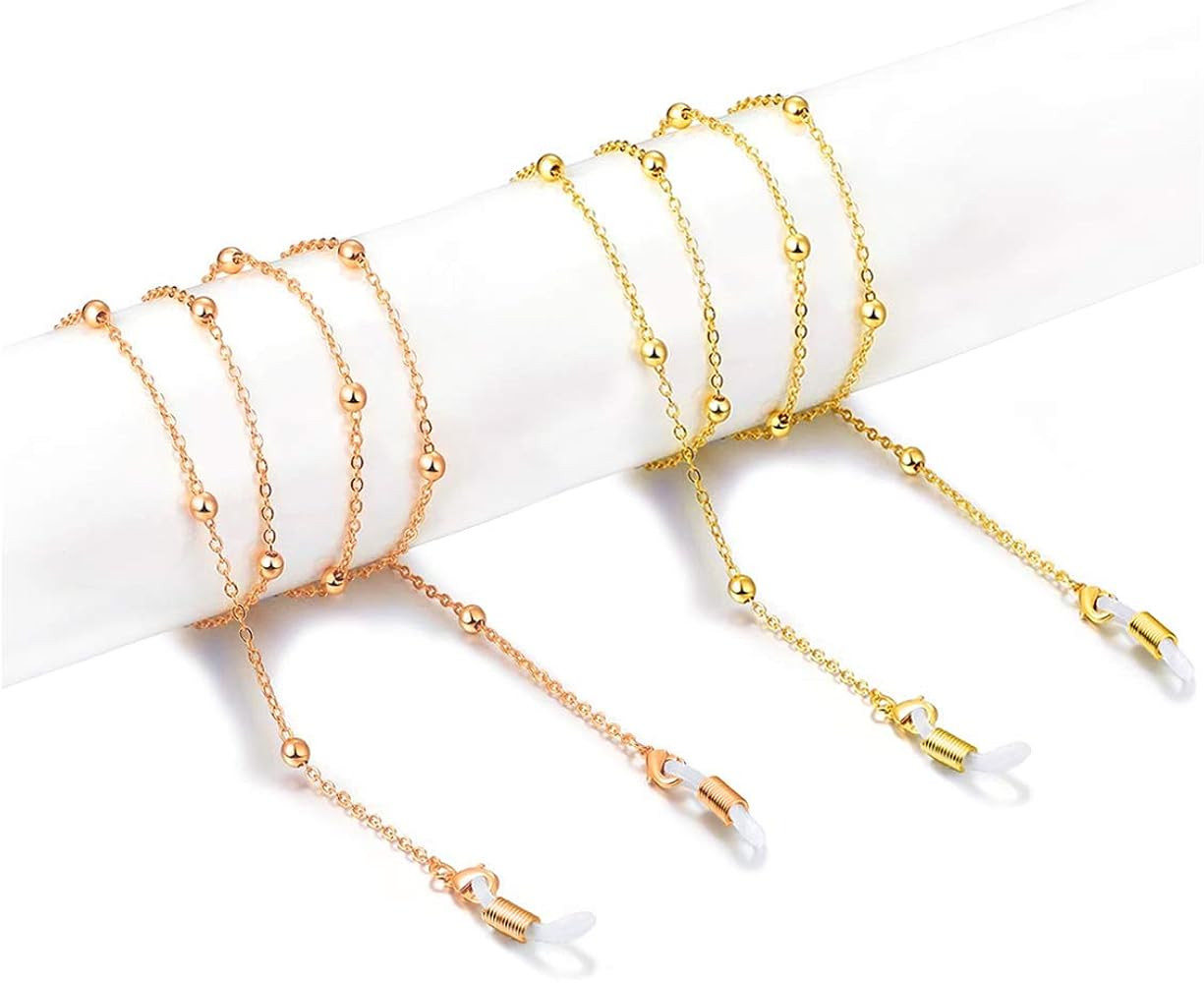 HALF CRESCEN Women's Eyeglass Chains - Eyewear Retainer - Eyeglass Strap Holder - Sunglass Retain... | Amazon (US)