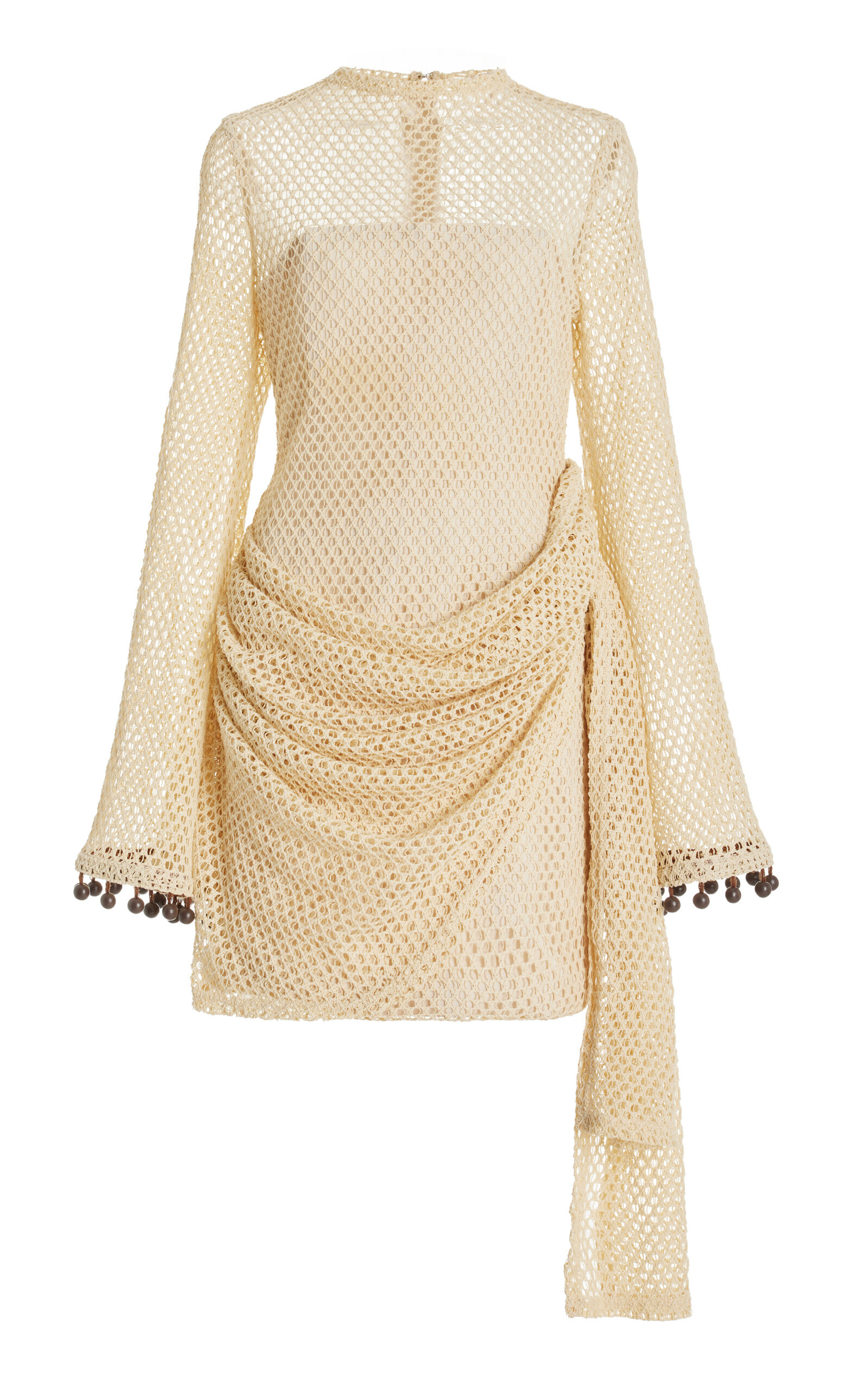 Egu Draped Open Mesh Mini Dress | Moda Operandi (Global)