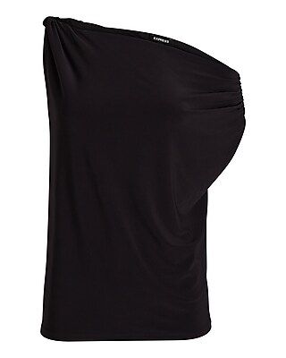Relaxed Twisted Asymmetrical One Shoulder Top | Express