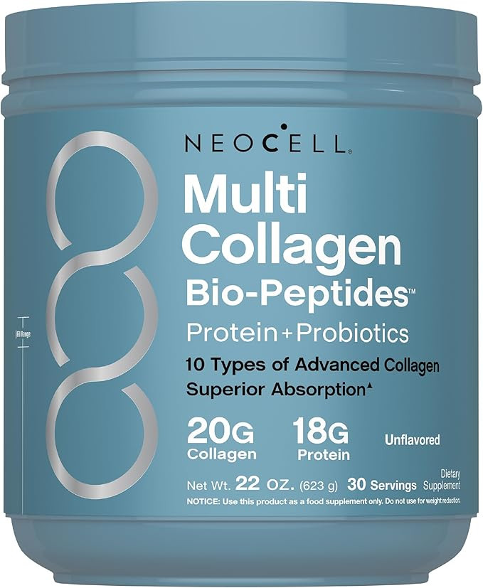 NeoCell Polvo de biop\u00e9ptidos multicol\u00e1geno | 22 onzas | Avanzado con \u00e1cido hialur\... | Amazon (US)