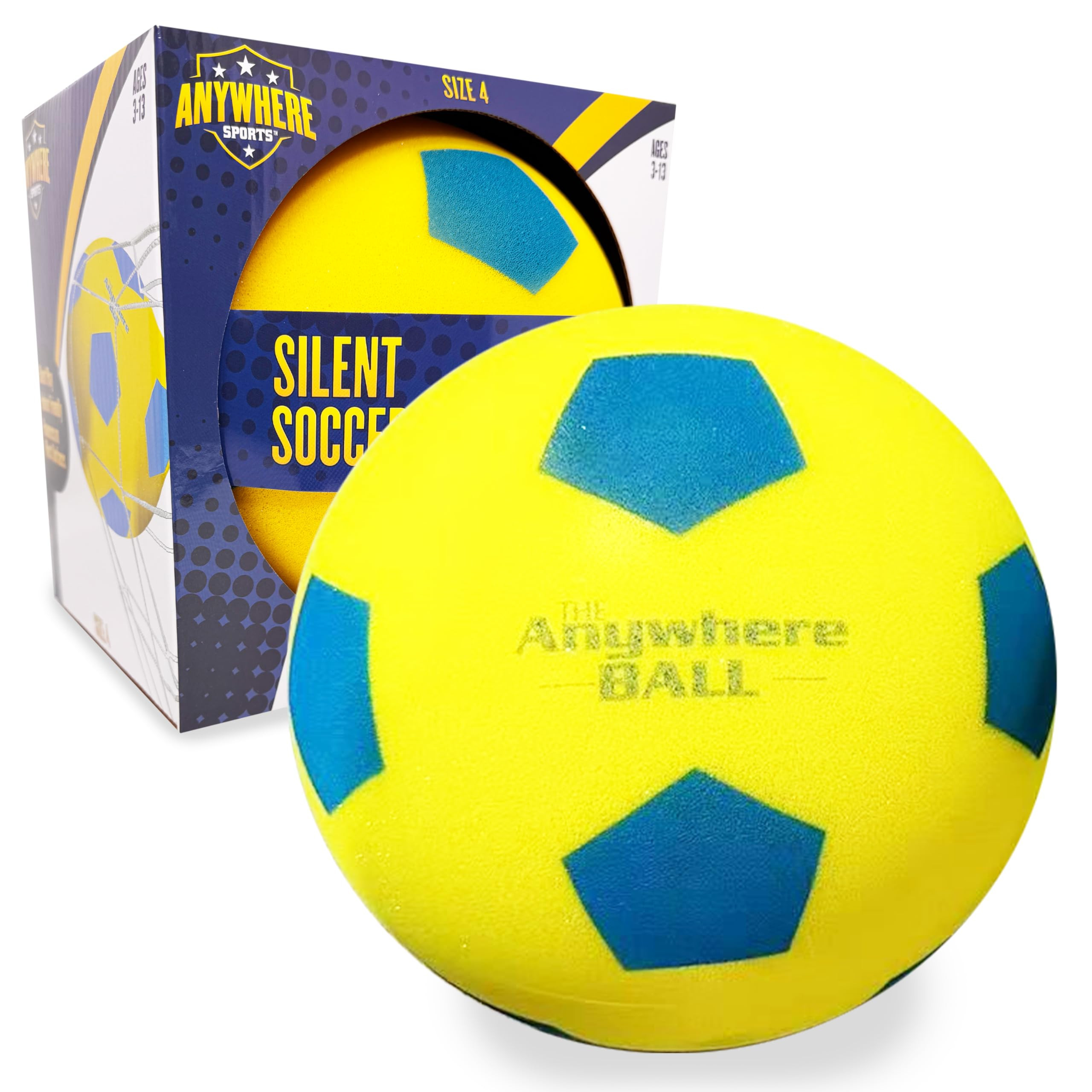 Anywhere Ball, Silent Soccer Ball, Size 8-Inch, Airless Foam for Indoor Training, Kicking and Rea... | Amazon (US)