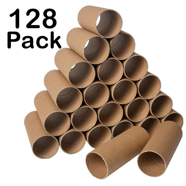 128 Pack Craft Rolls- Thick Cardboard Tubes For Crafts - Craft Rolls - Round Cardboard Tubes - Cr... | Walmart (US)
