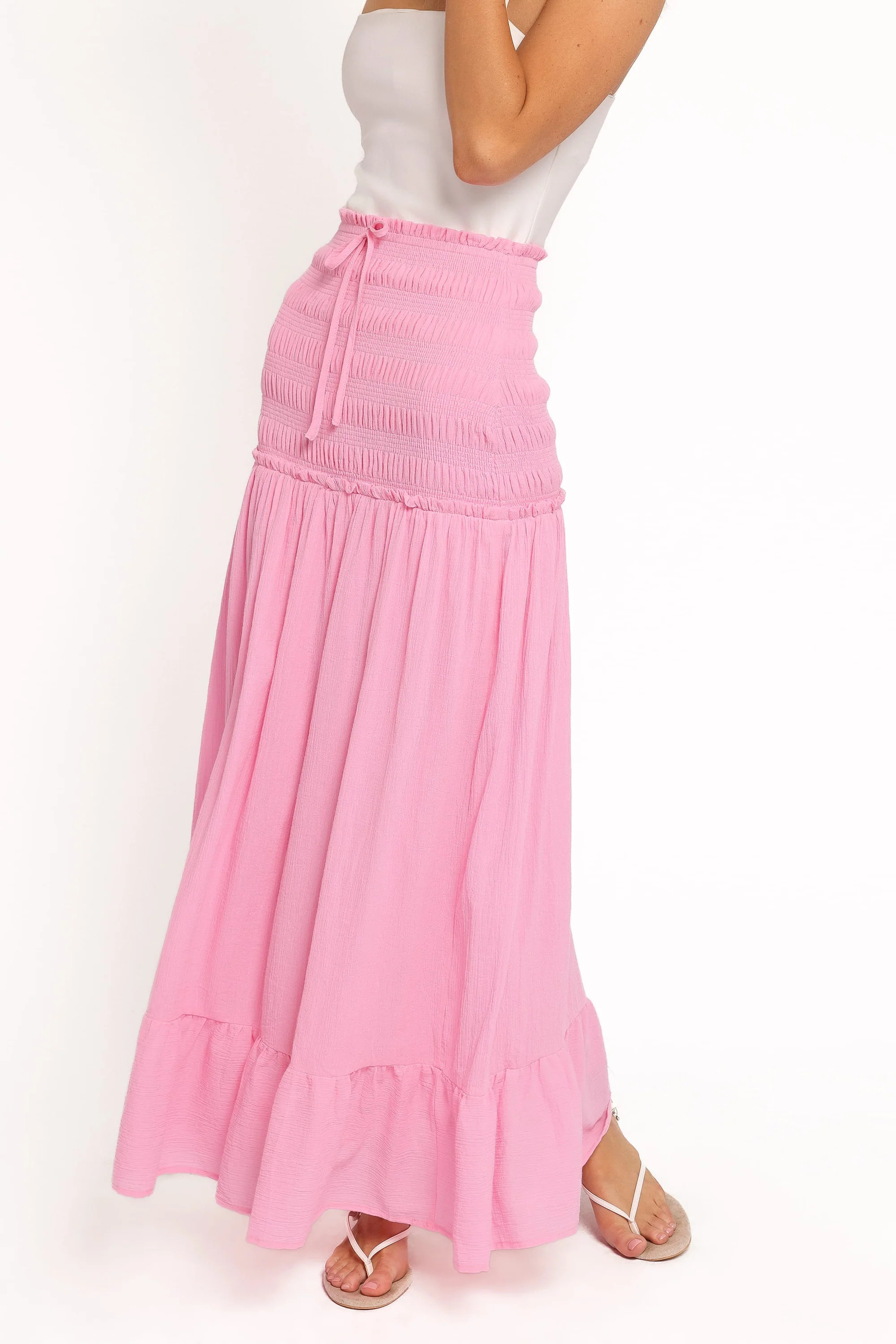 Valerie Drop Waist Maxi Skirt - Pink | Petal & Pup (US)