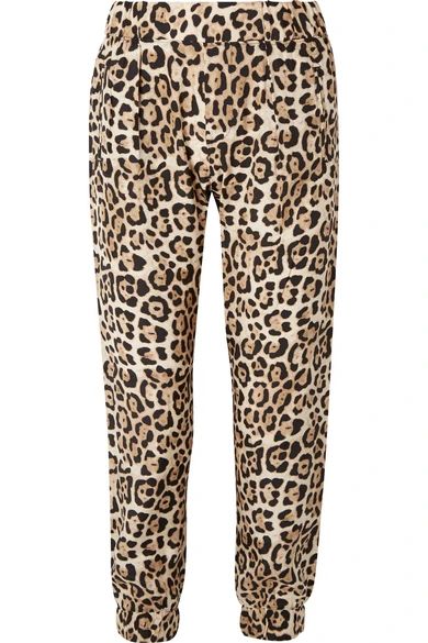 ATM Anthony Thomas Melillo - Leopard-print Silk-charmeuse Track Pants - Leopard print | NET-A-PORTER (US)