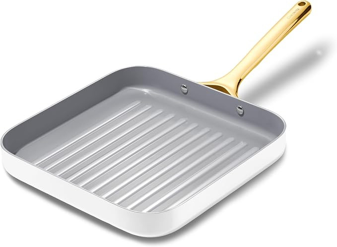 Caraway Square Grill Pan - 11” Grill Pan - Non-Stick Ceramic Coated - Non Toxic, PTFE & PFOA Fr... | Amazon (US)