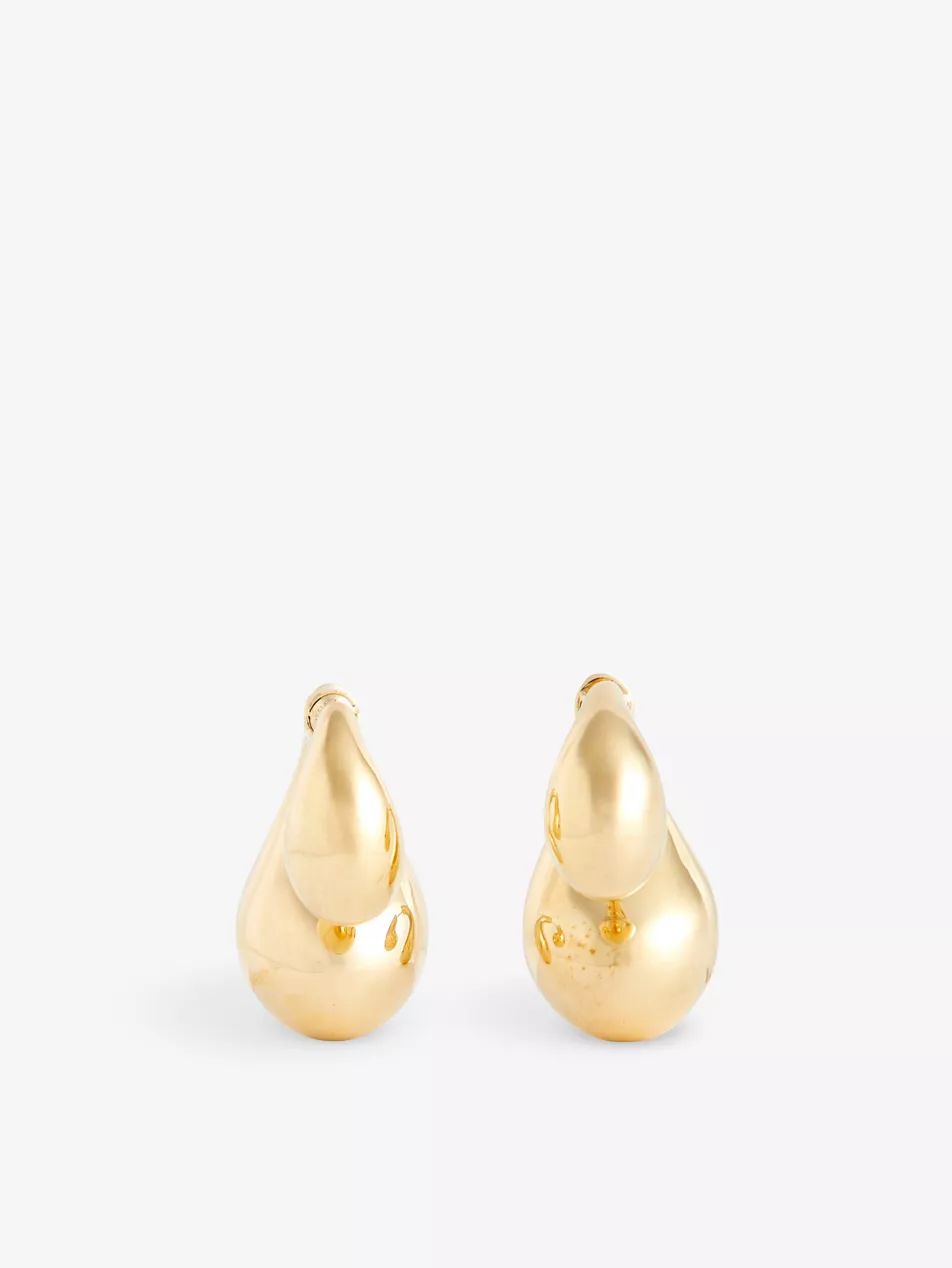 Drop 18ct yellow gold-plated sterling-silver earrings | Selfridges