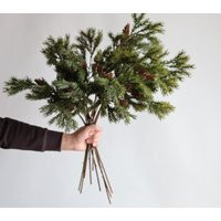 Faux Cedar Branches With Pine Cones 25.5"" Winter Holiday Decor, Autumn Fall Office/Wedding/Home Decoration/Holiday Gifts For Her | Etsy (US)