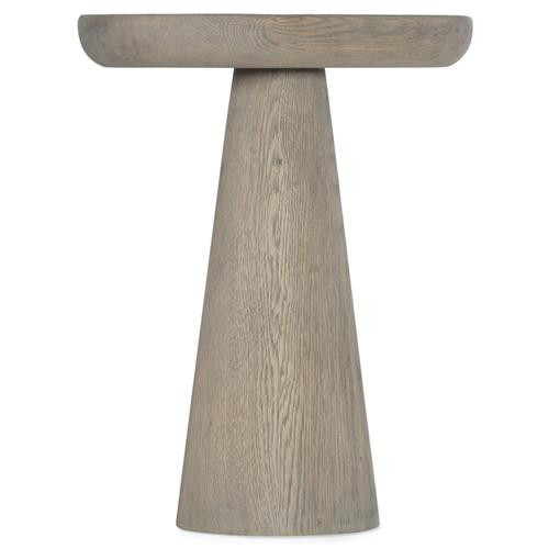 Hector Rustic Lodge Brown Wood Pedestal Oval Side End Table | Kathy Kuo Home