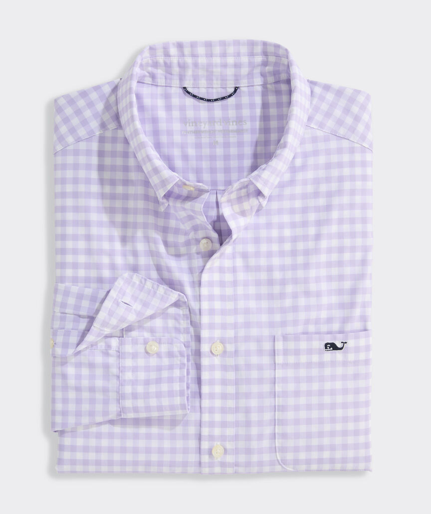 Mainsail Gingham Featherweight Performance Shirt | vineyard vines