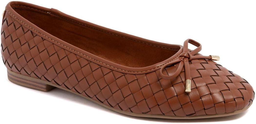 Jones New York Women’s Samera Woven Ballet Flats - Comfortable Square Toe Slip On Dress Shoes w... | Amazon (US)