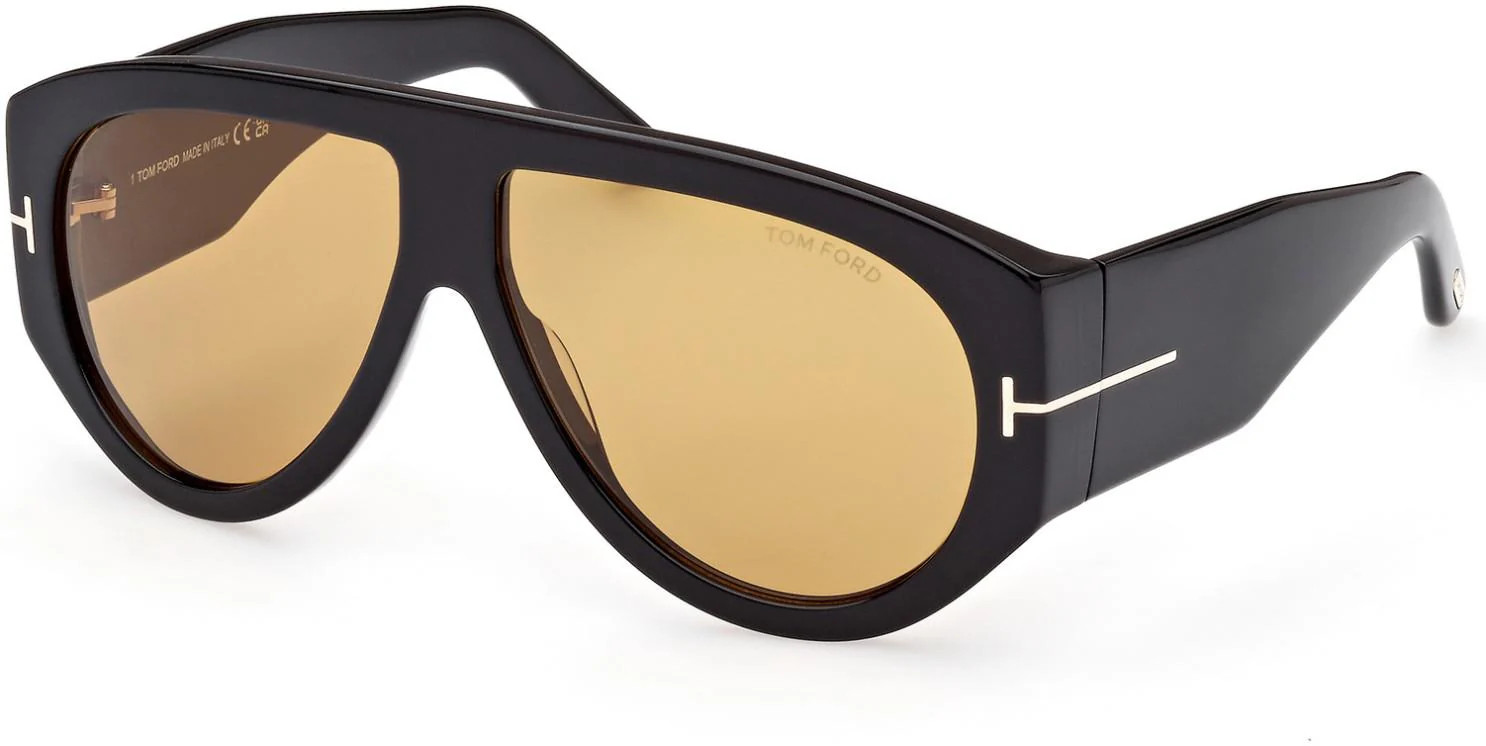 Tom Ford Bronson 1044 Sunglasses 01E - Shiny Black Men Pilot | Designer Optics