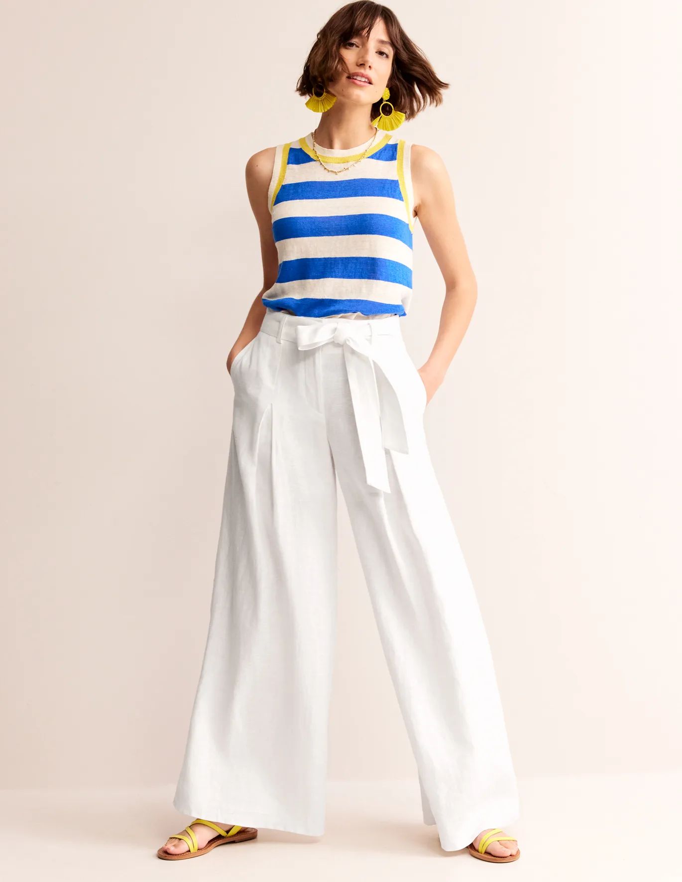 Palazzo Linen Trousers | Boden (UK & IE)