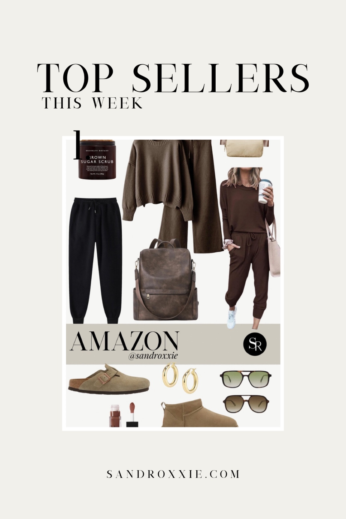 Top seller - Amazon set, joggers, & bag

(1 of 9)

+ linking similar items
& other items in the pic too

xo, Sandroxxie by Sandra | #sandroxxie 
www.sandroxxie.com

#LTKStyleTip #LTKShoeCrush #LTKSeasonal