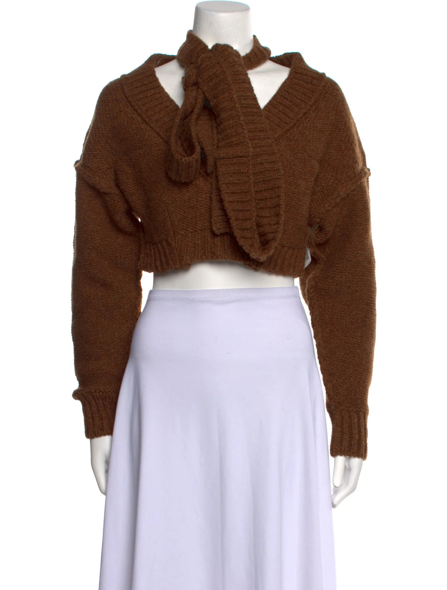 Wool Tie Neck Sweater | The RealReal