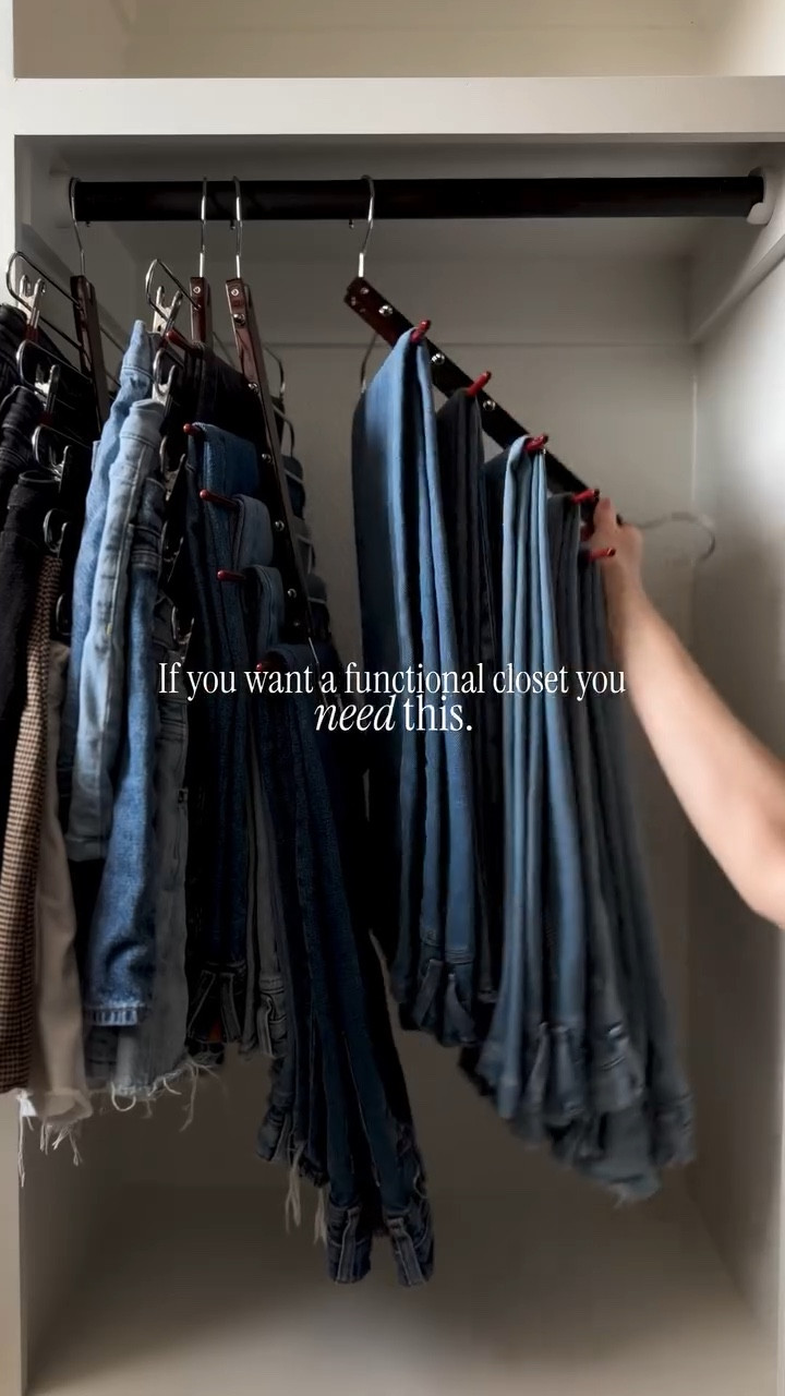 A functional closet starts with intentional systems and smart details.

These organizers, pants hanger, + hidden hooks completely changed how this closet works. 

More room. Less clutter. Cleaner + better visibility. 

#closetorganization #functionalhome #closetinspo

#LTKHome