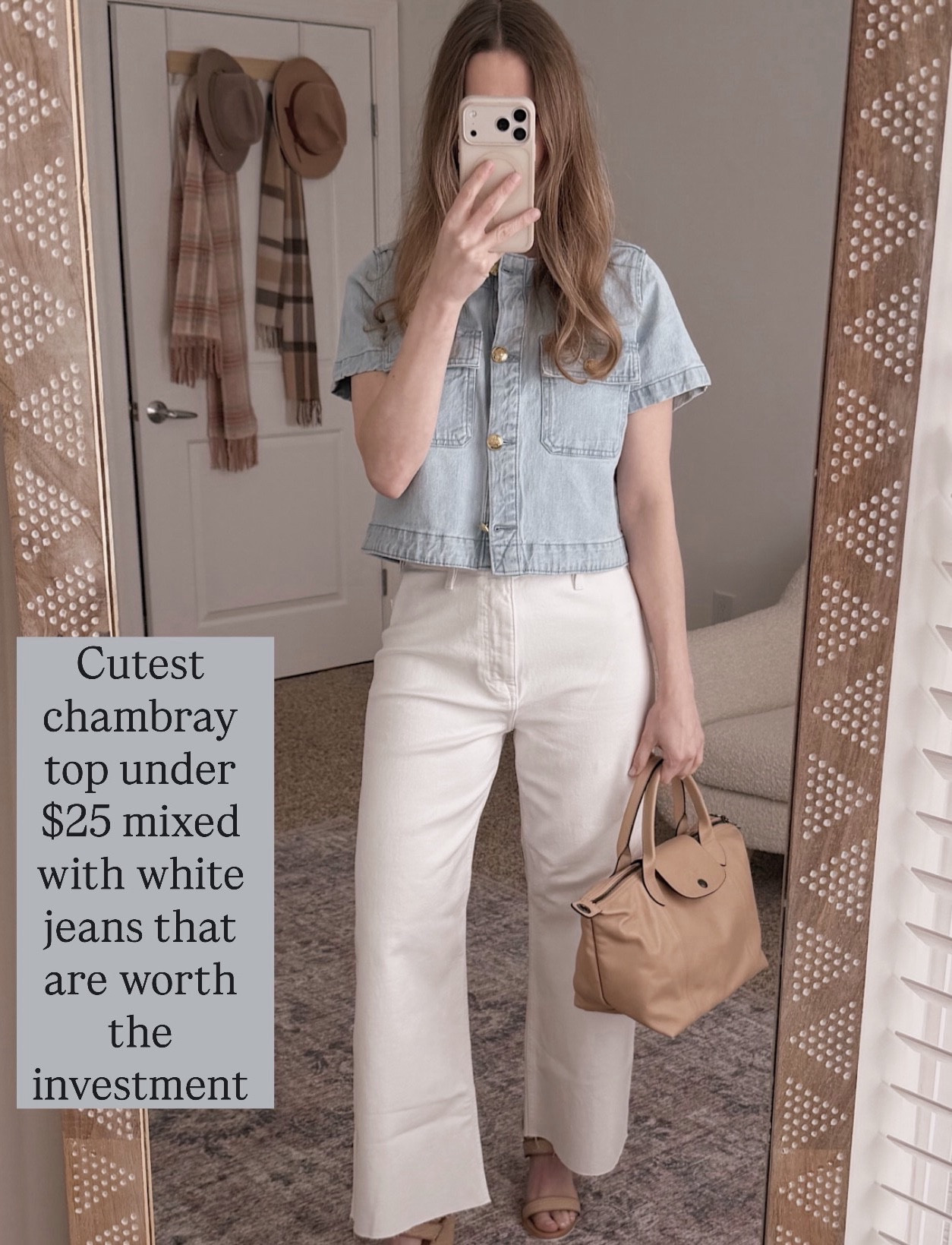This chambray top is such a good find and pairs perfectly with my favorite white jeans.

chambray top women, white jeans outfit, spring outfits women, casual outfit ideas, women over 40 style, affordable fashion finds, everyday outfits, denim top outfit, neutral outfit ideas, capsule wardrobe, casual chic style, summer outfits women

#LTKSeasonal #LTKmomlife #LTKOver40