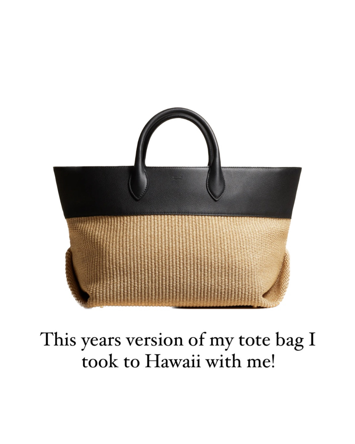 Raffia tote bag, spring tote, Summer tote, black leather, StylinByAylin 

#LTKitbag #LTKSeasonal